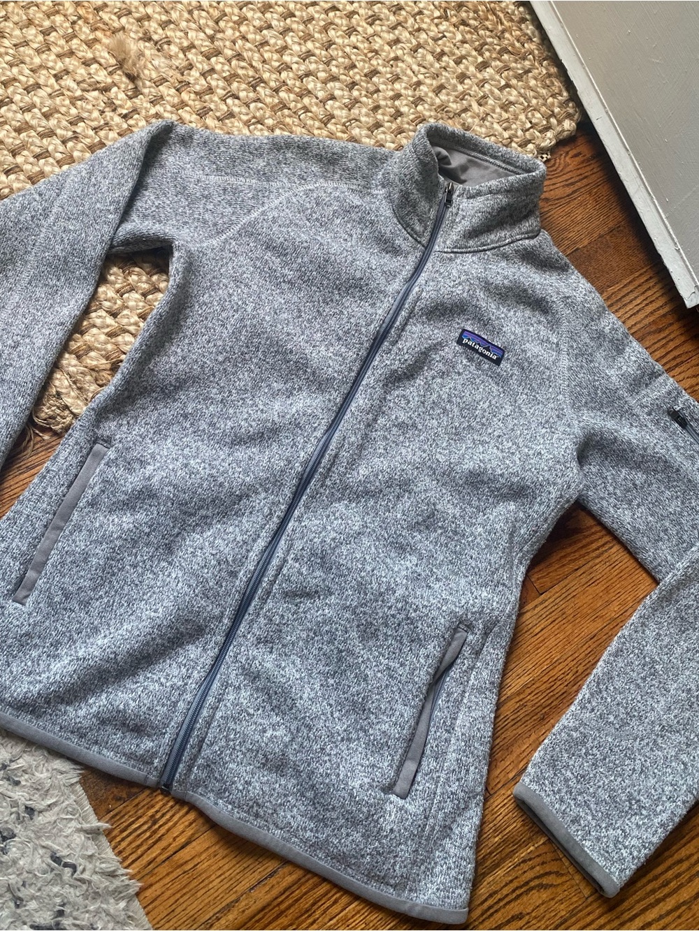 Patagonia Light Gray Fleece Zip Jacket